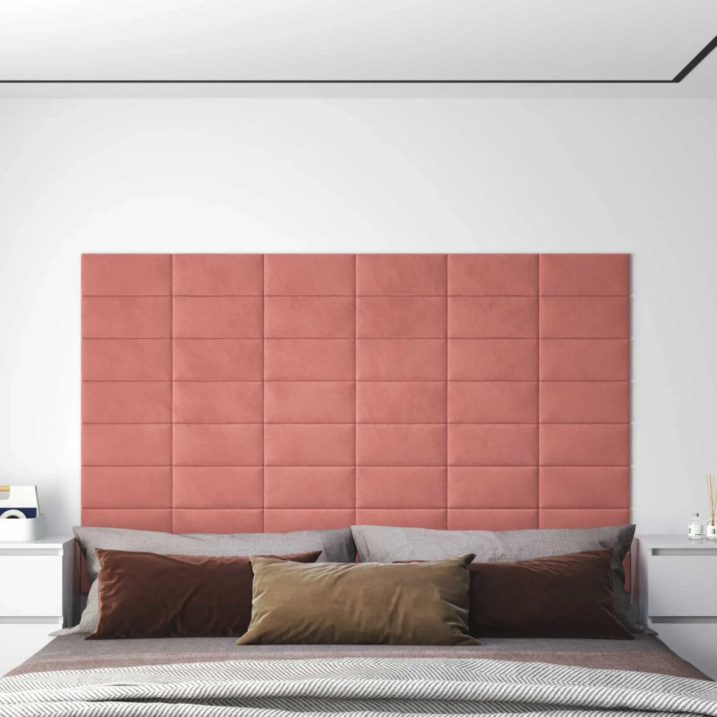 Testiera | Testata da Parete 12 pcs Rosa Velluto