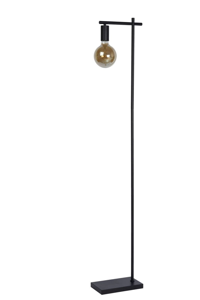 Lampada da terra Lucide Leanne nera metallo 152cm E27 40W