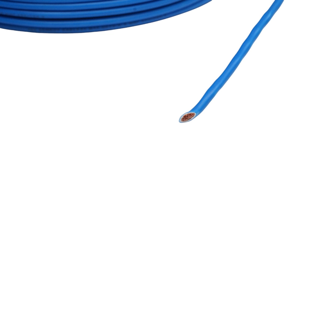 Cavo elettrico in rame 6mm blu MYF H07V-K, isolamento in PVC 450/750V 100m/rotolo