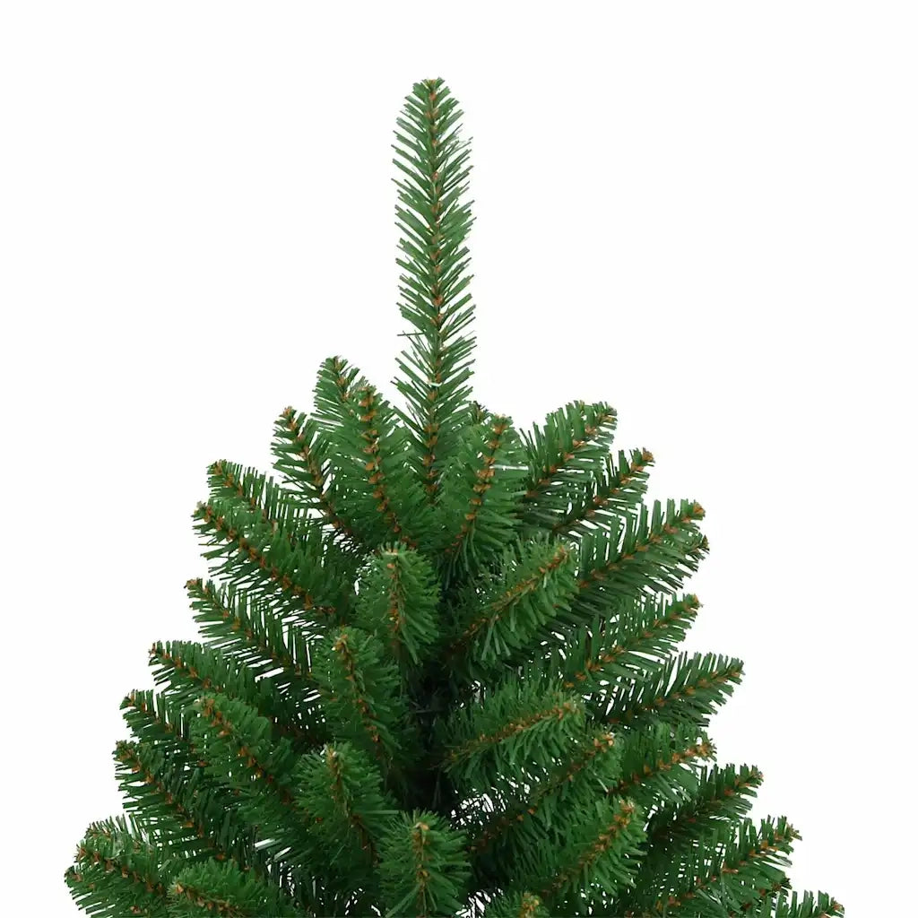 Albero di Natale Artificiale Incernierato-Albero Natalizio con Base Verde 120 cm 127552