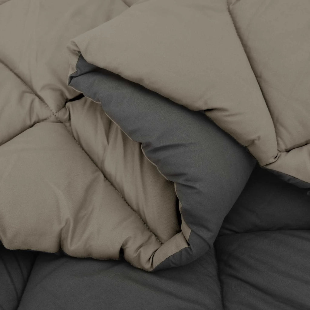 Duvet Invernale Grigio chiaro e Antracite 240 x 260 cm 42025763