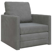 Divano letto | Sof¨¤ letto | Letto singolo Grigio scuro 74 x 77 x 81 cm Velluto