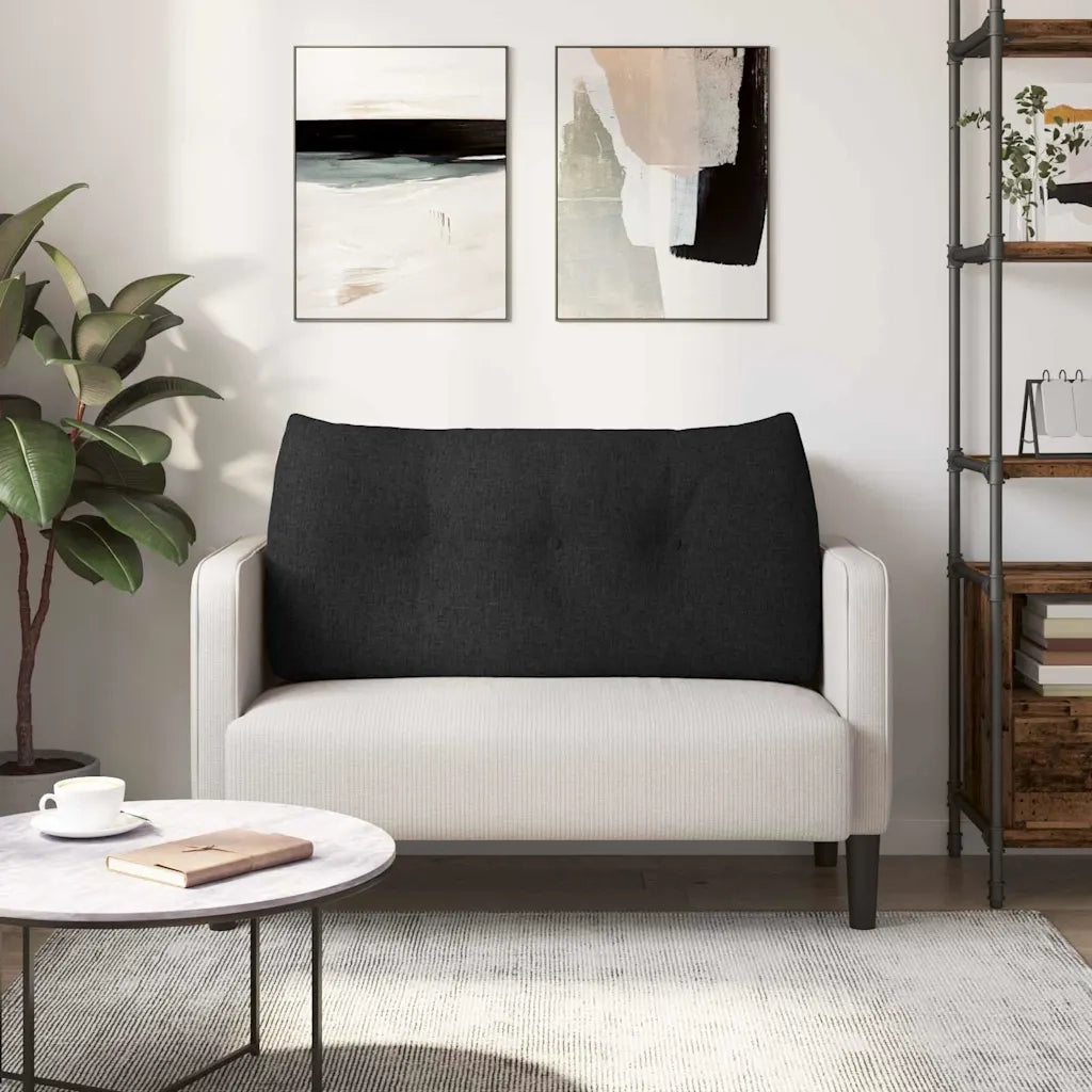 Cuscino per Schiena Nero 100 x 24 x 50 cm Tessuto 42014443