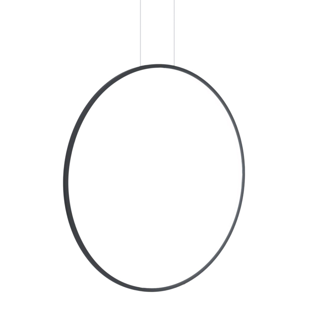 Lampada sospensione Milagro Saturno anello nero LED 46W