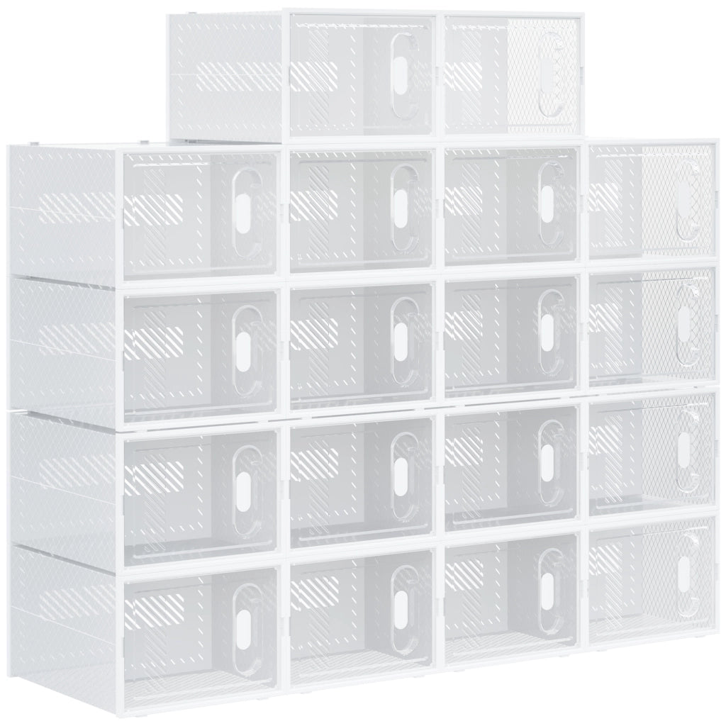 Armadio per scarpe modulare con ante magnetiche ¨C zephmum ¨C trasparente 28x36x21 cm