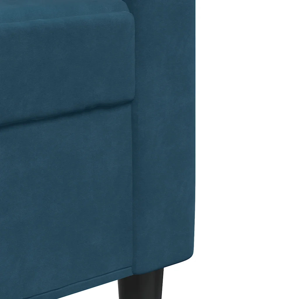 Divano a 2 Posti-Sofa 2 Posti Blu 140 cm in Velluto 218509