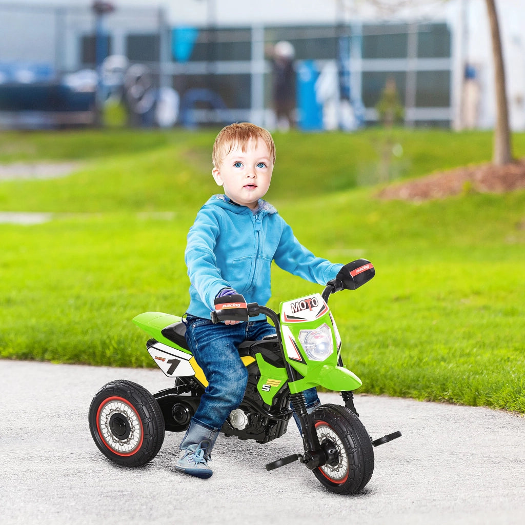 Triciclo Moto a Pedali ¨C Xylo ¨C Con Luci e Suoni, 3 Ruote, 18-36 Mesi, Verde