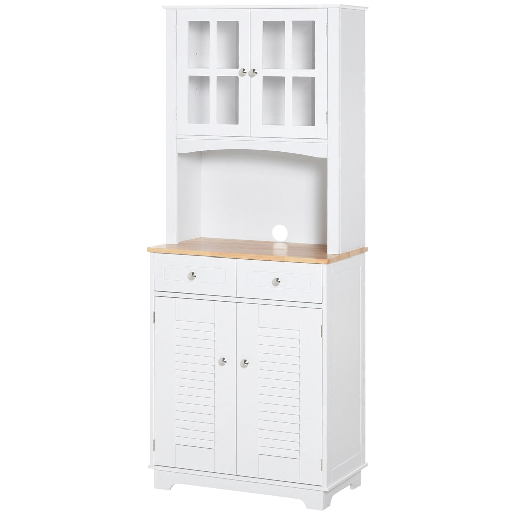 Mobile Buffet Dispensa ¨C Xylo ¨C Legno Bianco Stile Classico 68x39.5x170cm