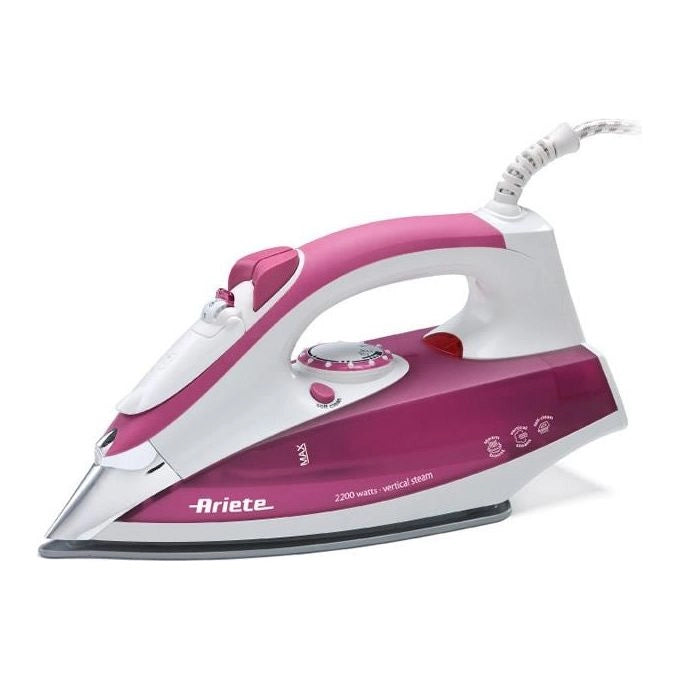 Ariete 6215 ferro da stiro Ferro a vapore Acciaio inossidabile 2200 W Porpora, Bianco