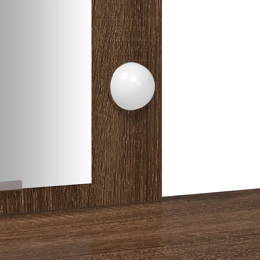 Tavolo da Trucco Marrone 102 x 33 x 135 cm Legno multistrato 865187