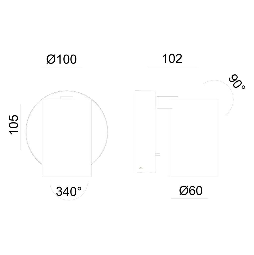 Applique lampada lettura comodino GU10 orientabile USB ricarica smartphone ON/OFF luce camera letto soggiorno BIANCO