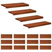 Tappeti per scale 16 pz 80 x 30 x 2 cm Marrone 3446443