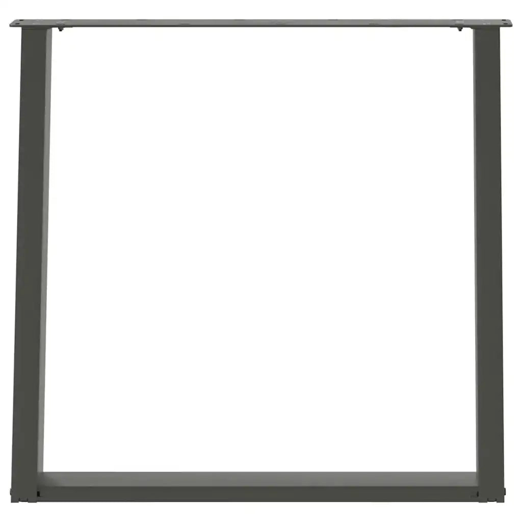 Gambe per tavolo da pranzo a forma di U 2 pz Antracite 70x(72-73) cm Acciaio 4012794