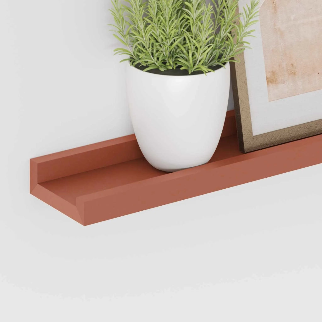 Scaffale da parete 2 pcs Rosso 100 x 9 x 3 cm Legno multistrato 42020004