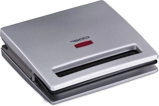 Tostapane per 2 toast - taglio diagonale - 900 W - blocco manuale - indicatore di funzionamento - finitura argento