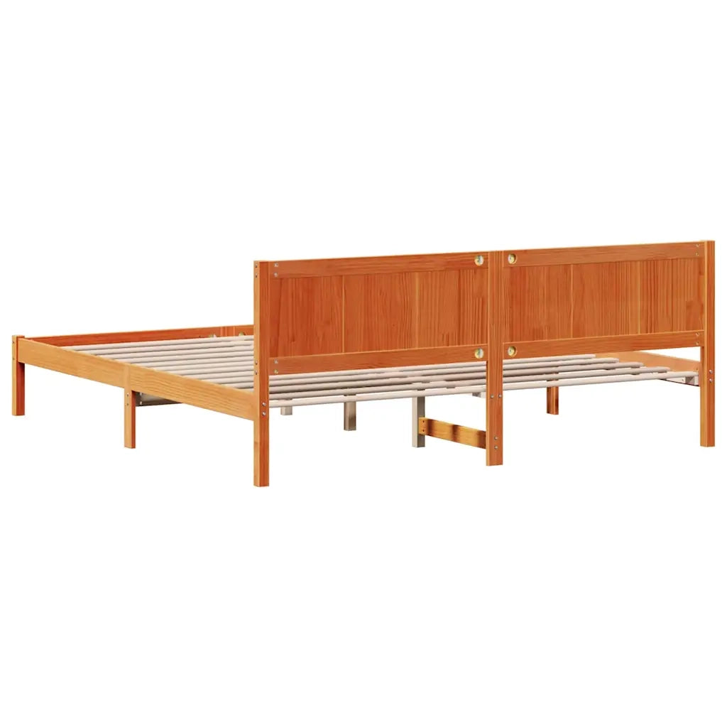 Struttura del letto Marrone 180 x 200 cm Legno massello di pino 872181