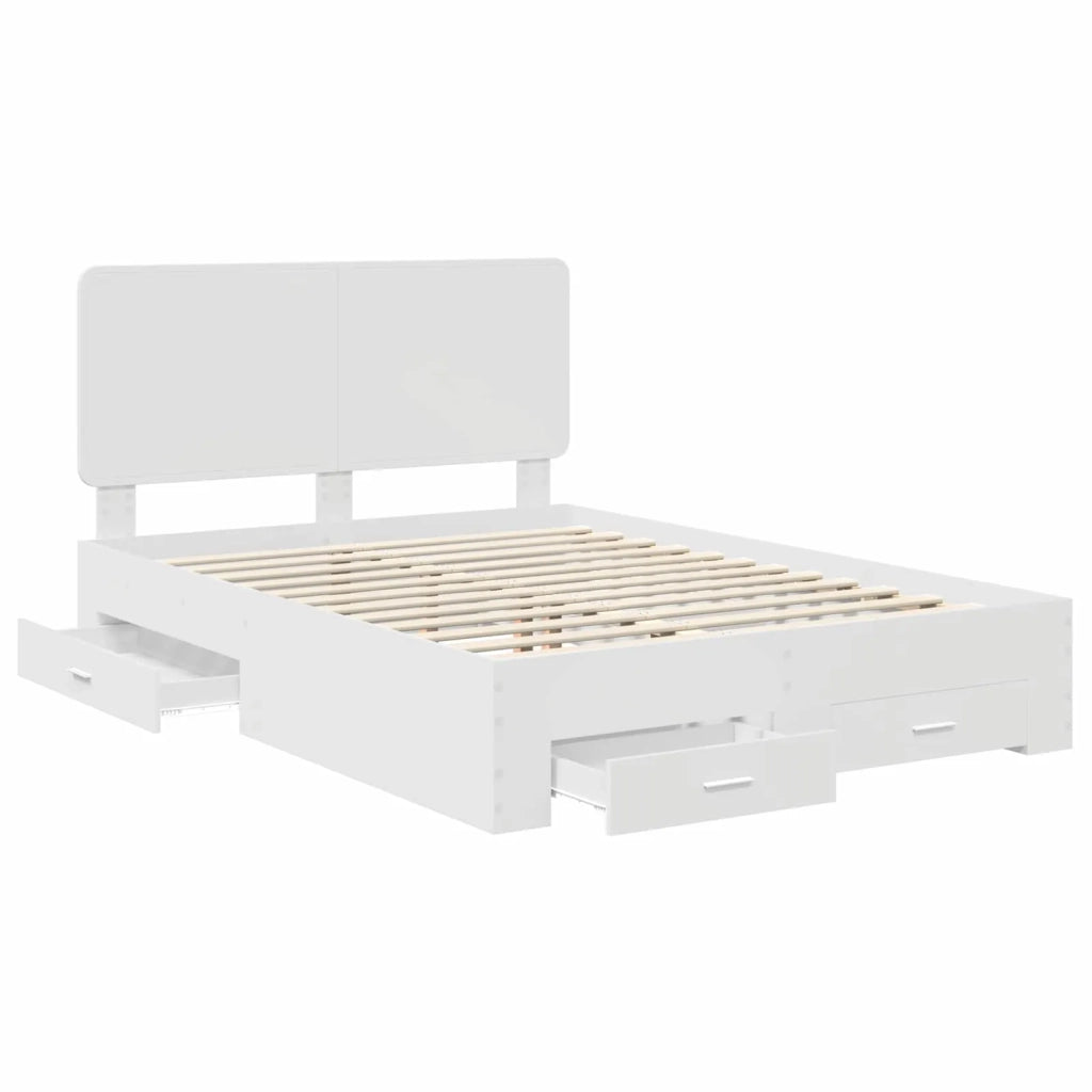 Struttura del letto Bianco 160 x 200 cm Legno multistrato 3412758