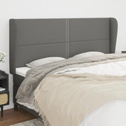 Testiera ad Orecchio-Testata con Orecchie GrigioScuro 203x23x118/128cm in Tessuto 510289