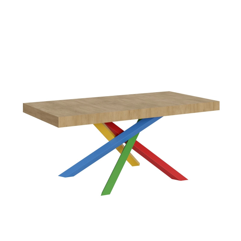 Tavolo allungabile 90x180/440 cm Volantis telaio gambe 4 colori (B) - Quercia Natura