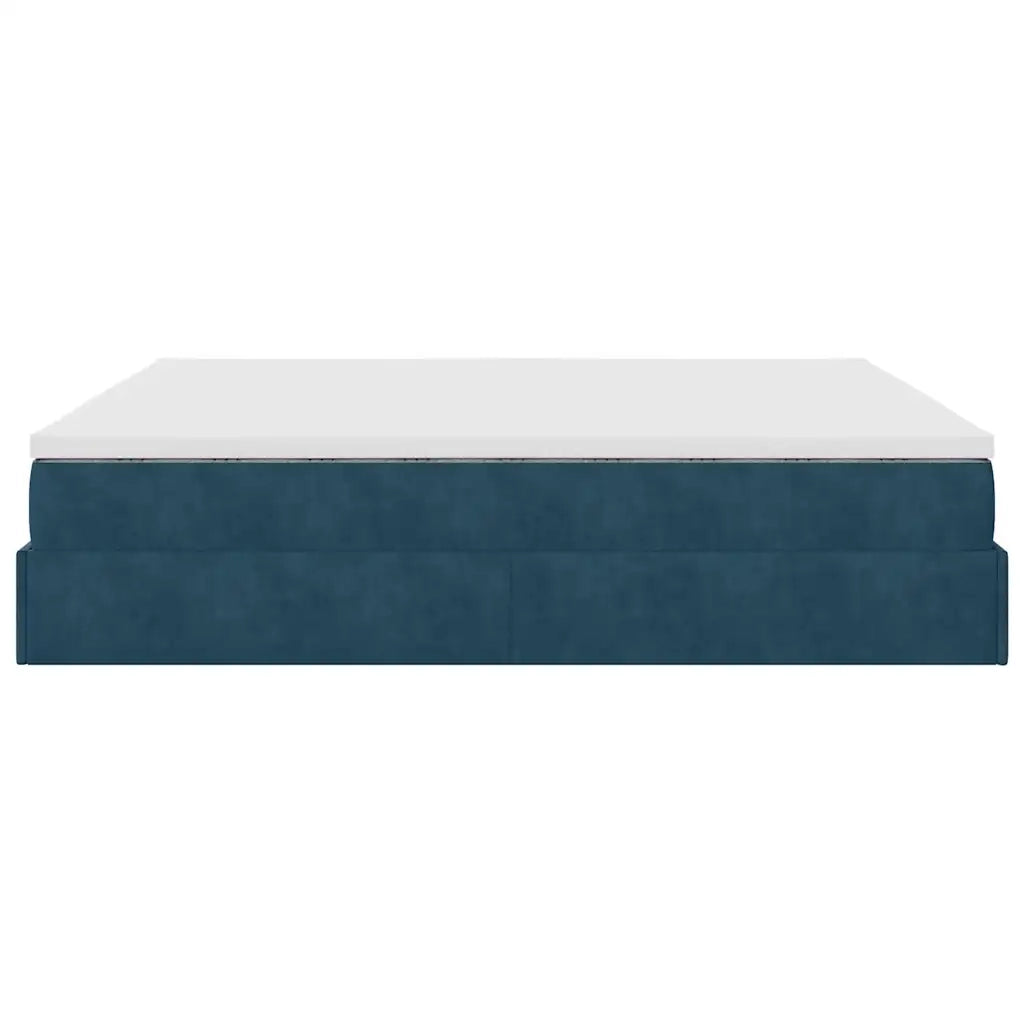 Struttura Letto Pouf con Materassi 200x200 cm Velluto 3311211