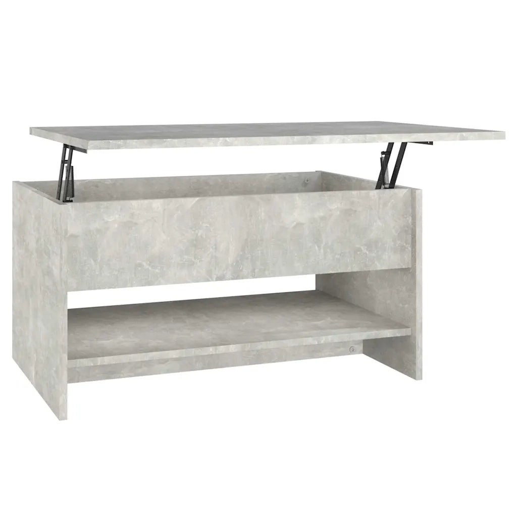 Tavolino da Salotto-Tavolino da soggiorno-Tavolo Grigio Cemento 80x50x40cm Legno Multistrato 854535