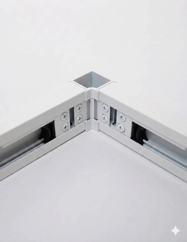 Box doccia ingresso angolare 2+2 THALASSA (BASIC) 120x80 cm Bianco vetro trasparente