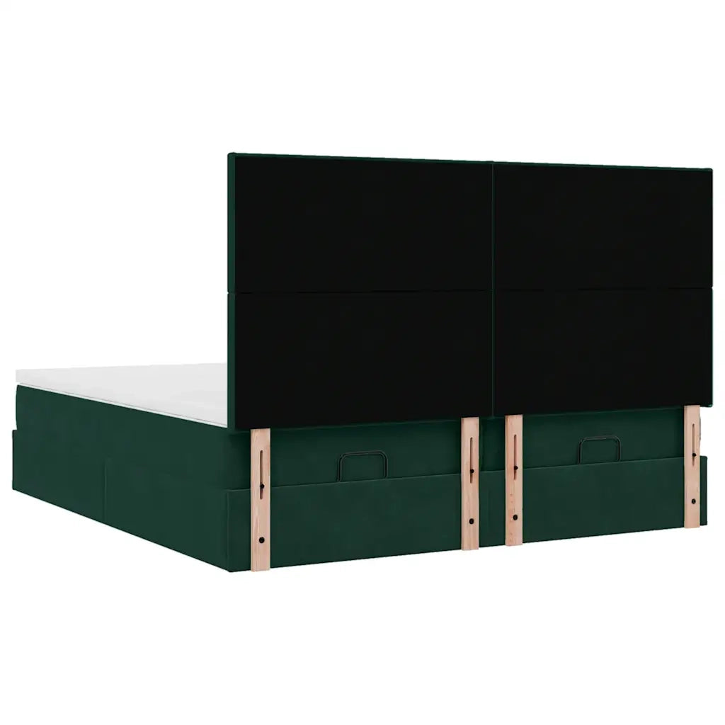 Struttura Letto Pouf con Materassi 200x200 cm Velluto 3313763