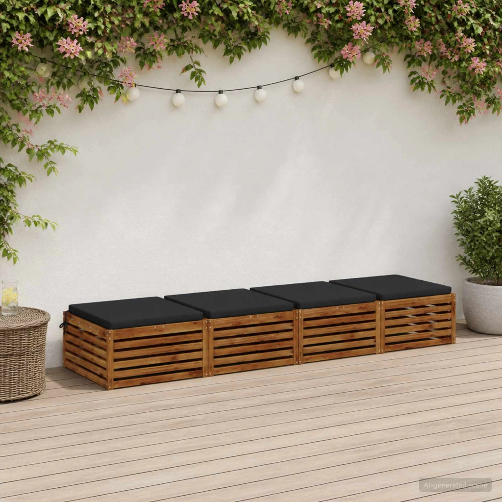 Cuscini per Sedia in 4 Pezzi SOEST 4 pz 100% Poliestere 944656