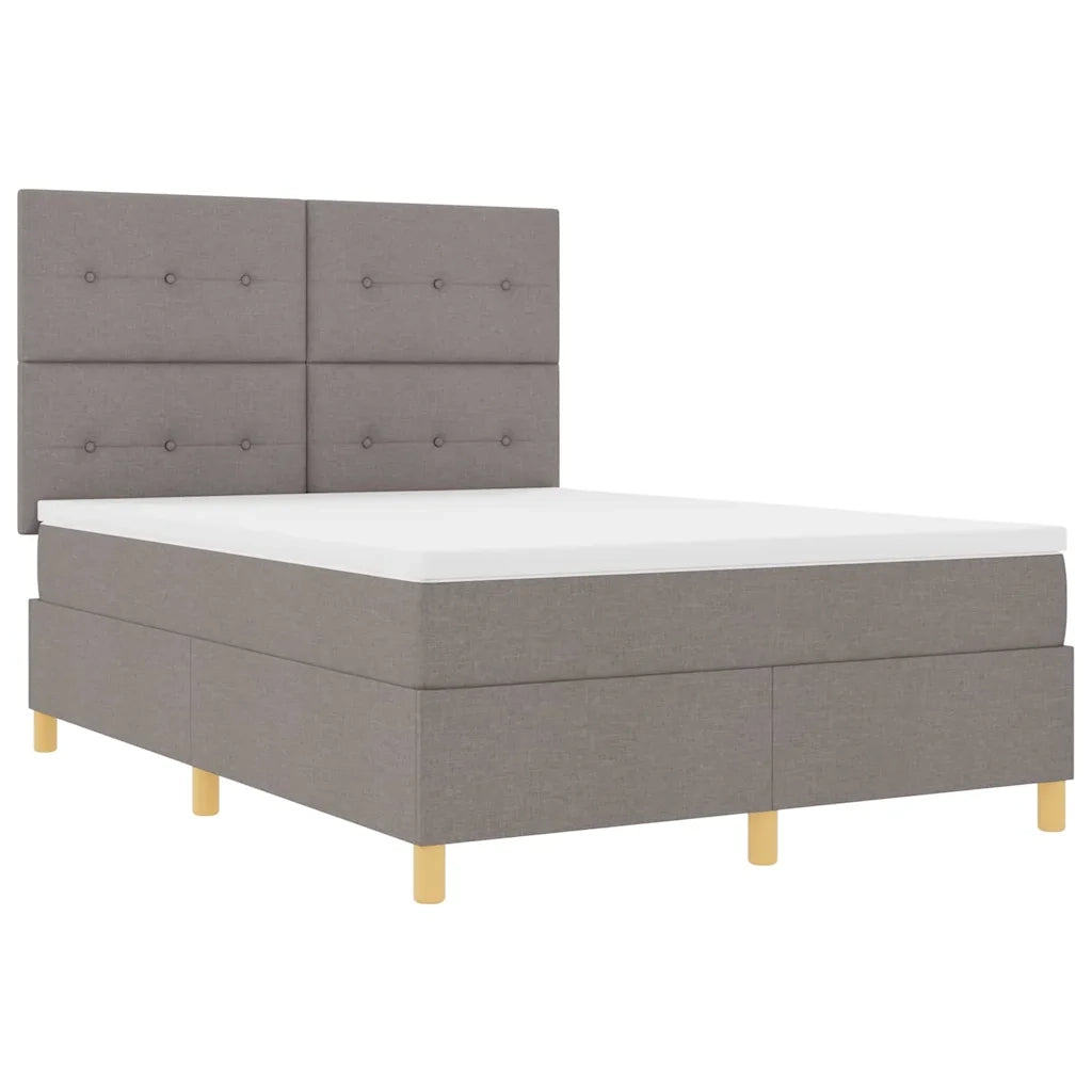 Letto a Sorgente LED con materasso Talpa 140 x 190 cm Tessuto