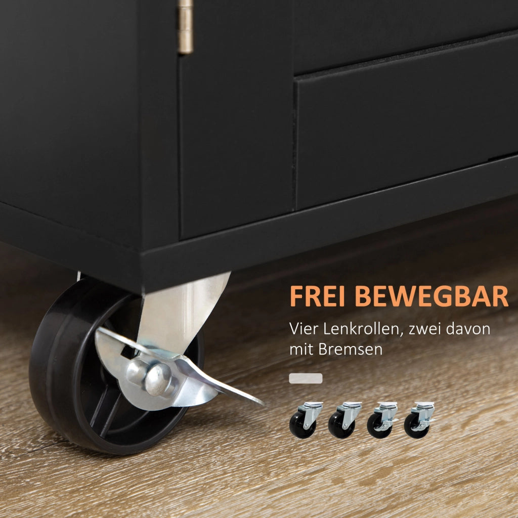 Carrello da Cucina con Piano di Lavoro e Portaspezie ¨C MINIMAL ¨C 109x40x89 cm