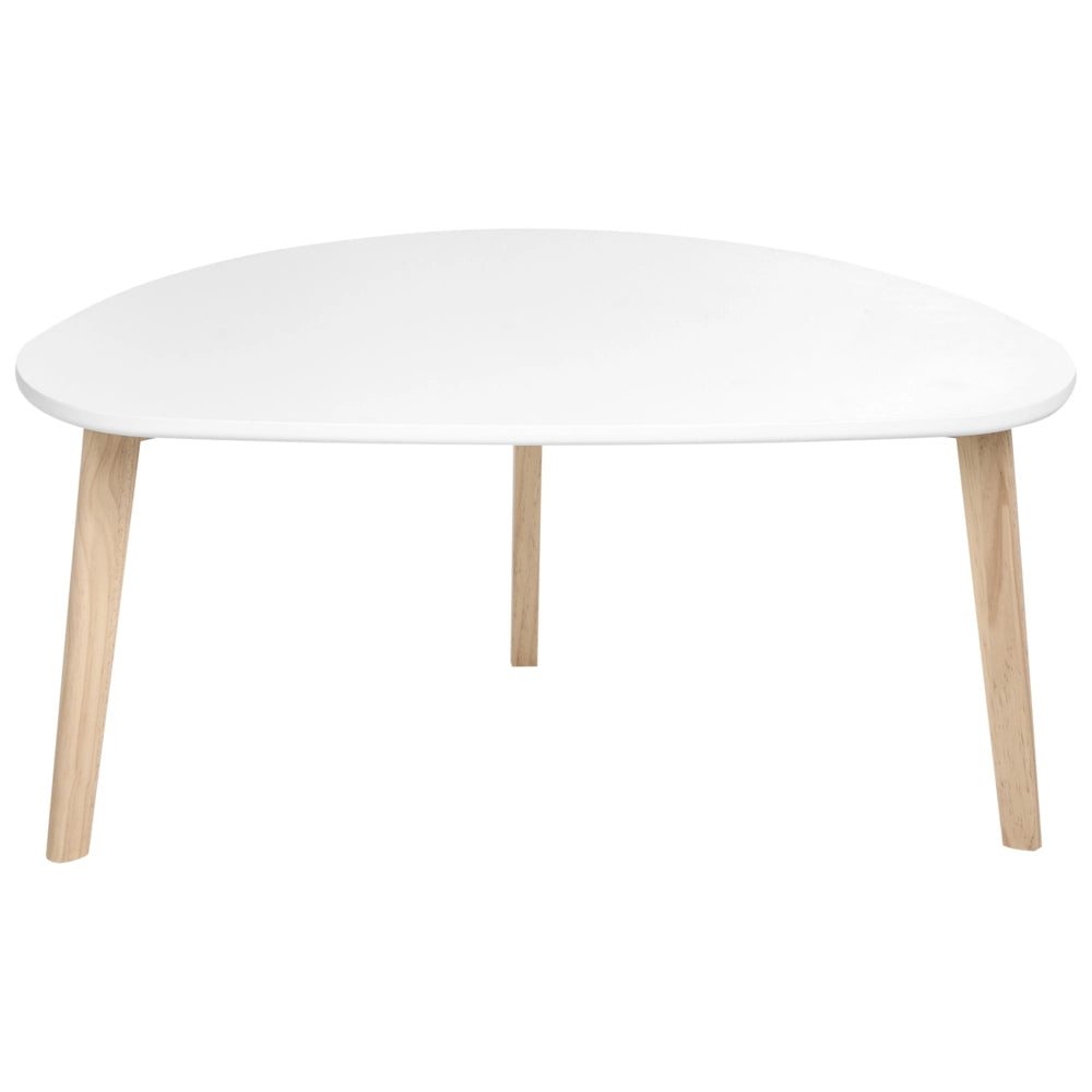 Tavolino da caffè gambe in legno di pino bianco piano in MDF stile scandinavo soggiorno
