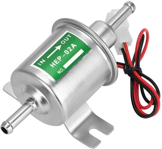 Pompa di carburante elettrica - Universale pompa di carburante - 12 V - Argento - Pompa di carburante per auto - Adatta a benzina e diesel