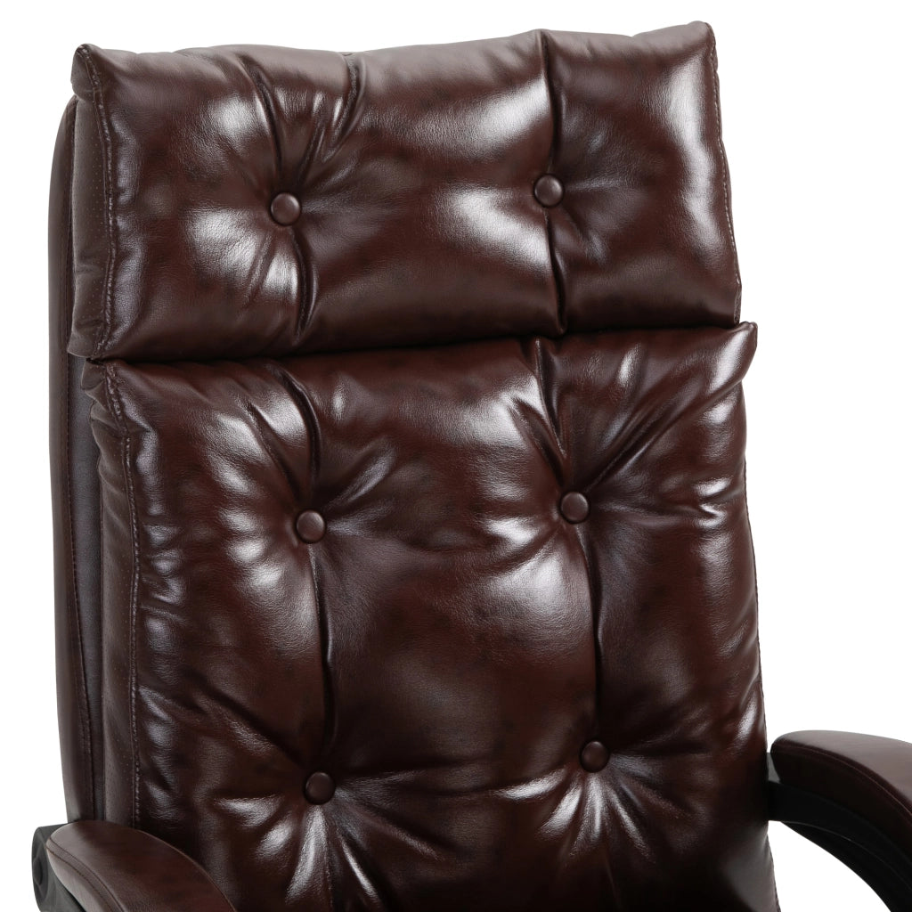 Sedia da ufficio ergonomica ¨C zephmum ¨C regolabile in altezza schienale inclinabile poggiapiedi retrattile marrone
