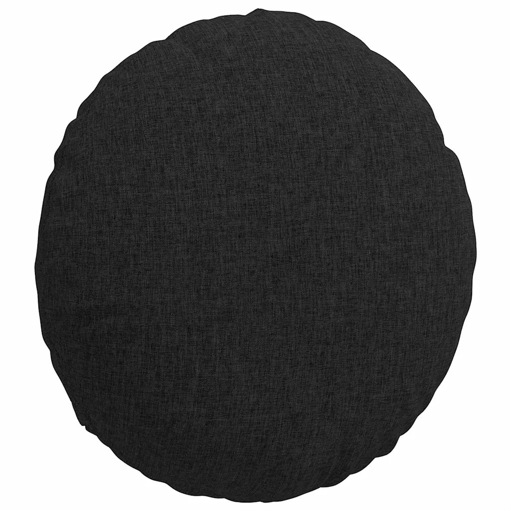 Cuscini per Seduta 2 pcs Nero Ø40 x 13 cm Tessuto 42014122