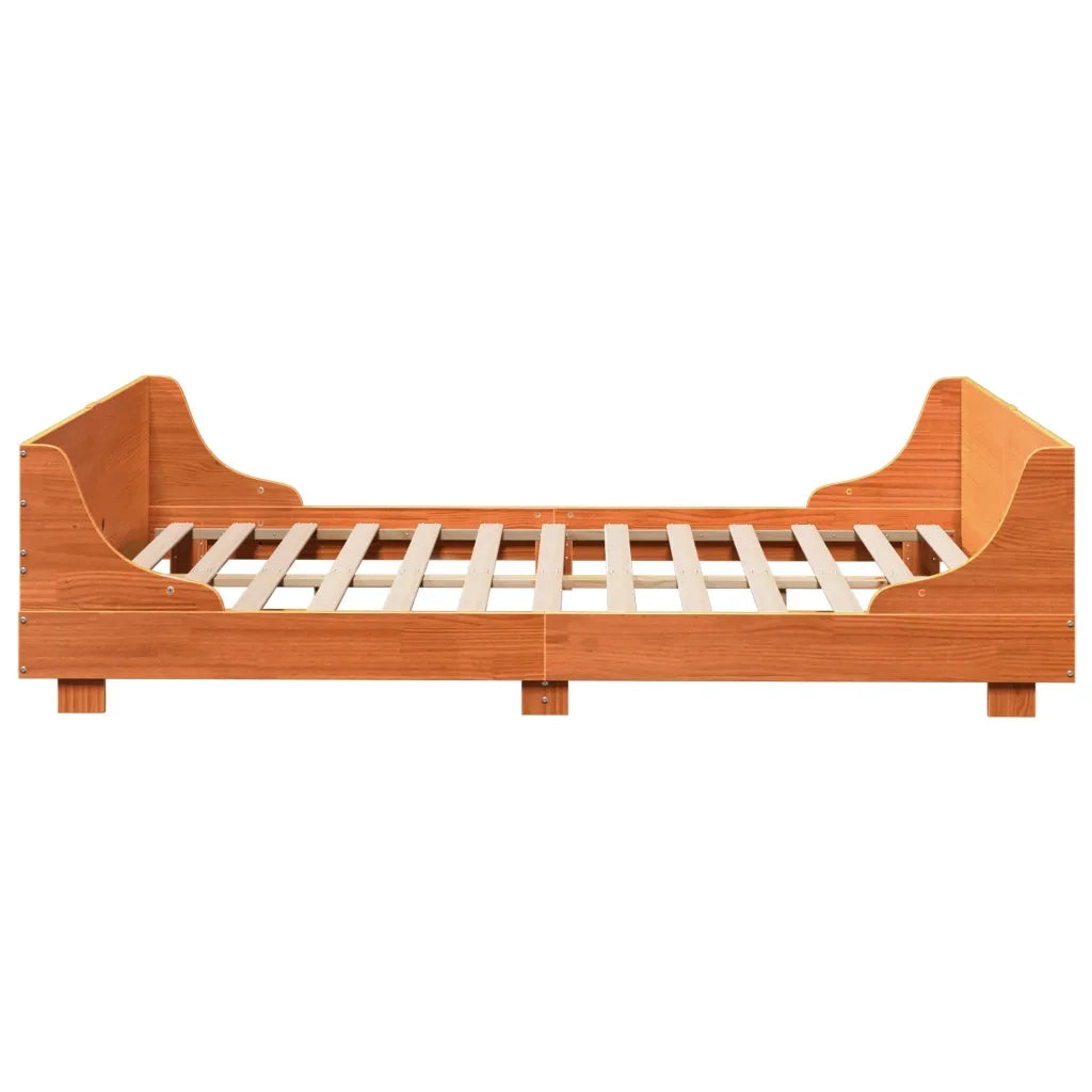 Letto senza Materasso-Struttura Letto Marrone Cera 150x200 cm in Legno di Pino 956048