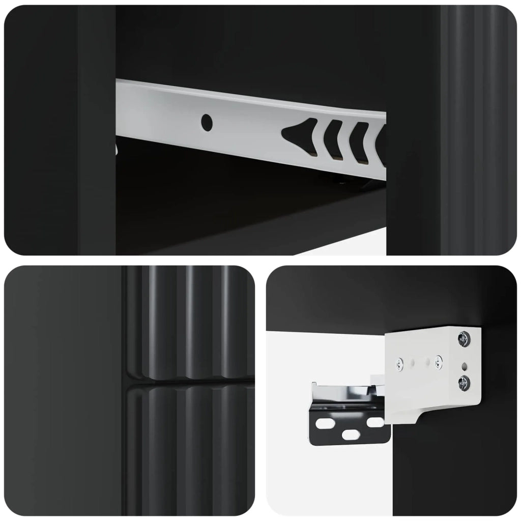 Mobiletto da notte a muro 2 pcs Nero 33 x 34,5 x 40 cm 898468