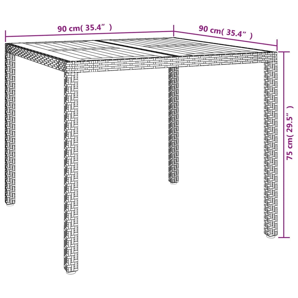 Set da Pranzo da Giardino 3 pz con Cuscini in Polyrattan Grigio 3187364