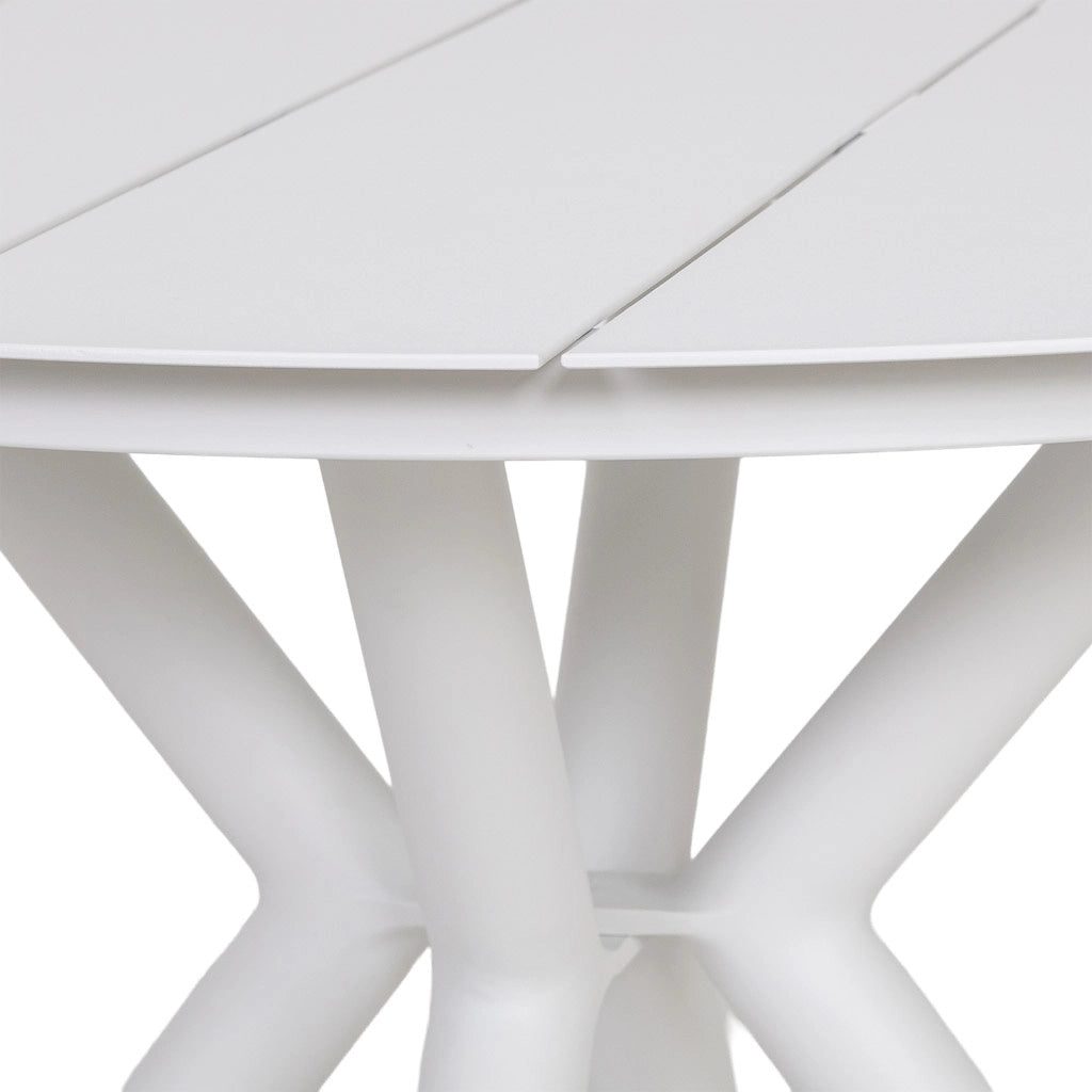 Tavolo in alluminio bianco 90x75 cm