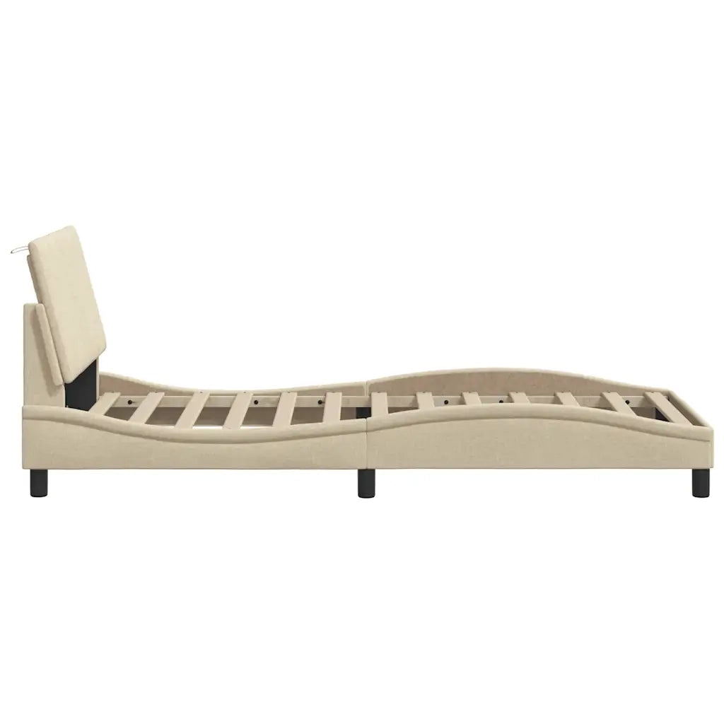 Giroletto senza Materasso Hanko Crema 90x200 cm in Tessuto 3310438