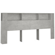 Testiera | Testata con Scomparti Grigio Cemento 220x18,5x104,5 cm