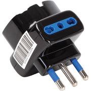 ADATTATORE TRIPLO 16A-16A+SCHUKO AIGOSTAR - NERO 2P+T- 6 pezzi