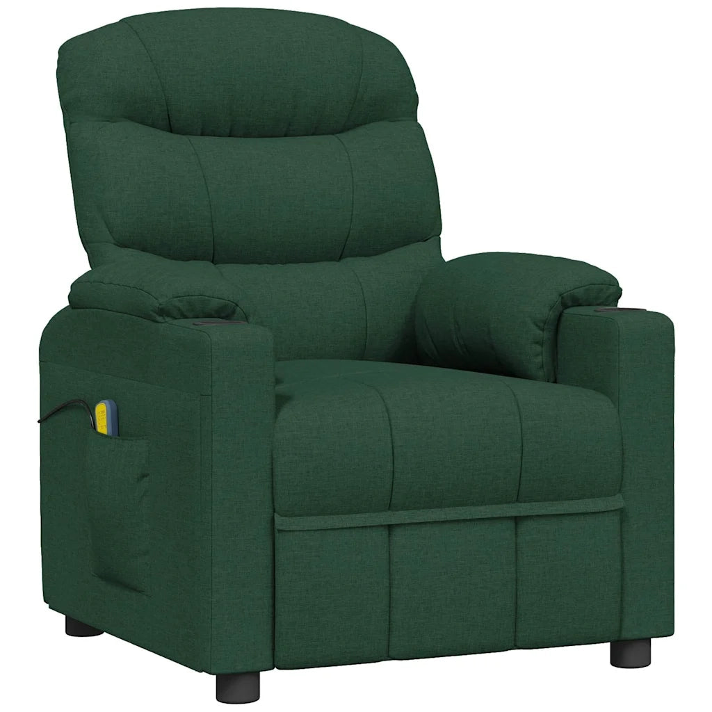 Divano Sedia-Poltrona Massaggiante Verde Scuro in Tessuto 790105