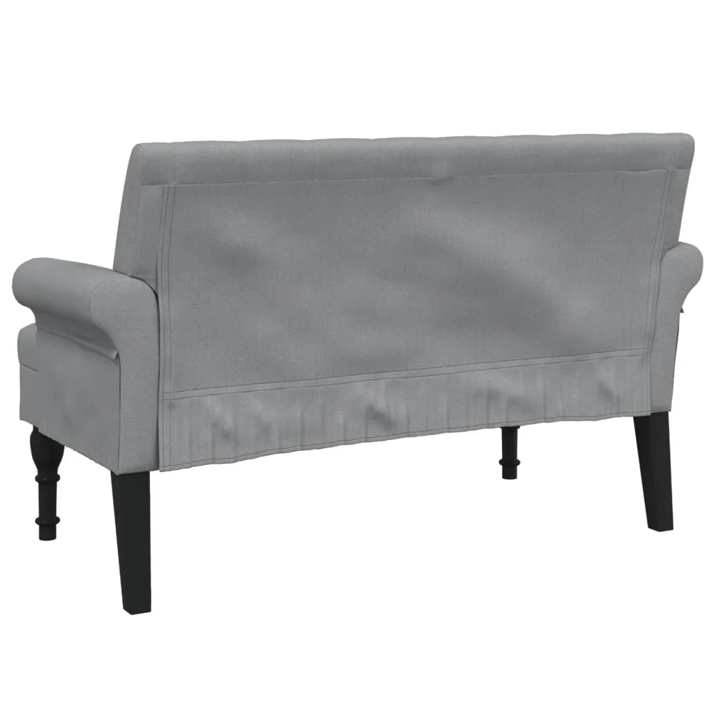Panca con Schienale-Divano Sedia Grigio Chiaro 120x62x75,5 cm in Tessuto