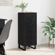 Credenza con Cassetto-Buffet-Armadio da cucina Rovere Nero 34,5 x 34 x 90 cm
