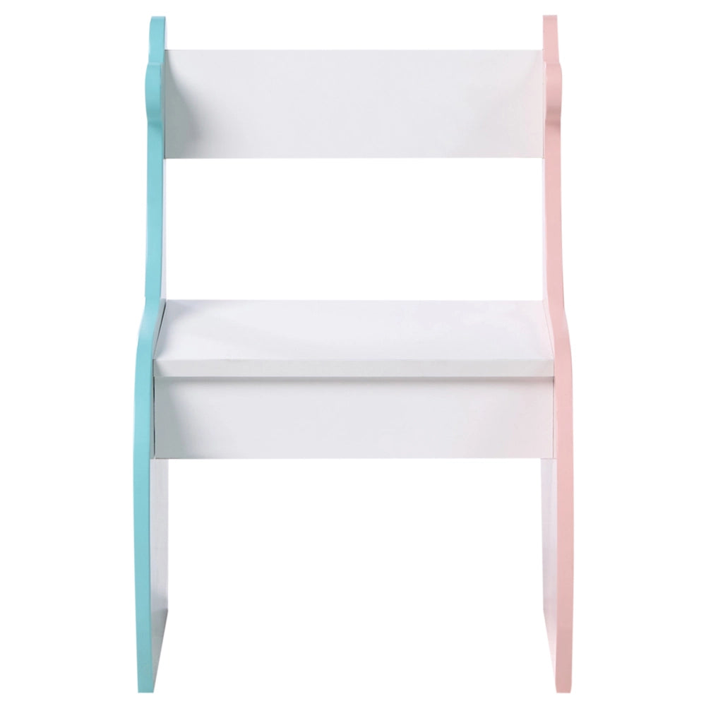 Set da tavolo per bambini a 2 posti con sedie Tavolo multicolore in MDF con lavagna da tavolo Camera dei bambini