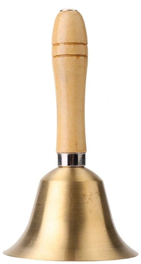 Set di Suonerie Multifunzionali in Ottone - Suono Extra Intenso - Campanelli Colorati - Maniglia in Legno - Adatto per Famiglie e Scuole