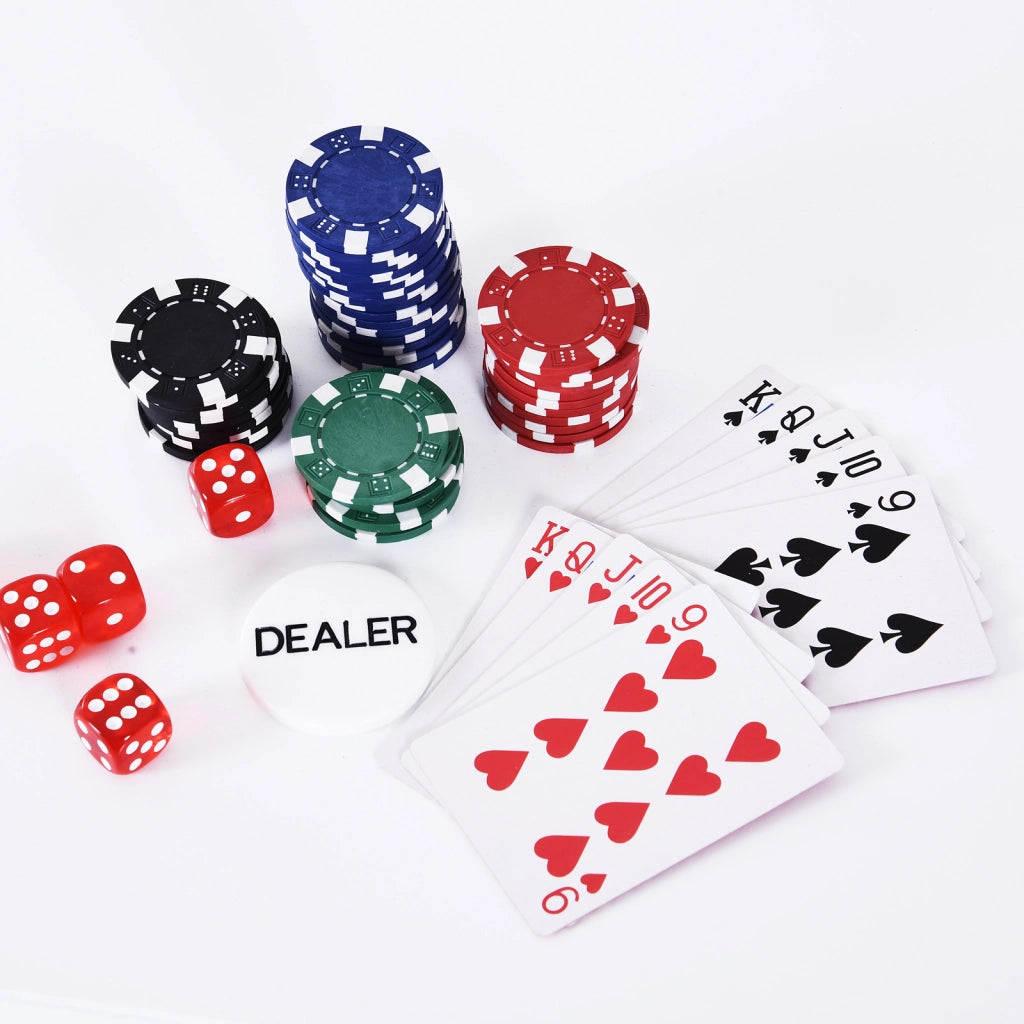 Set Poker Professionale 200 Fiches ¨C Xylo ¨C Valigetta Alluminio con Dadi Carte Dealer 29,5x20,5x6,5 cm