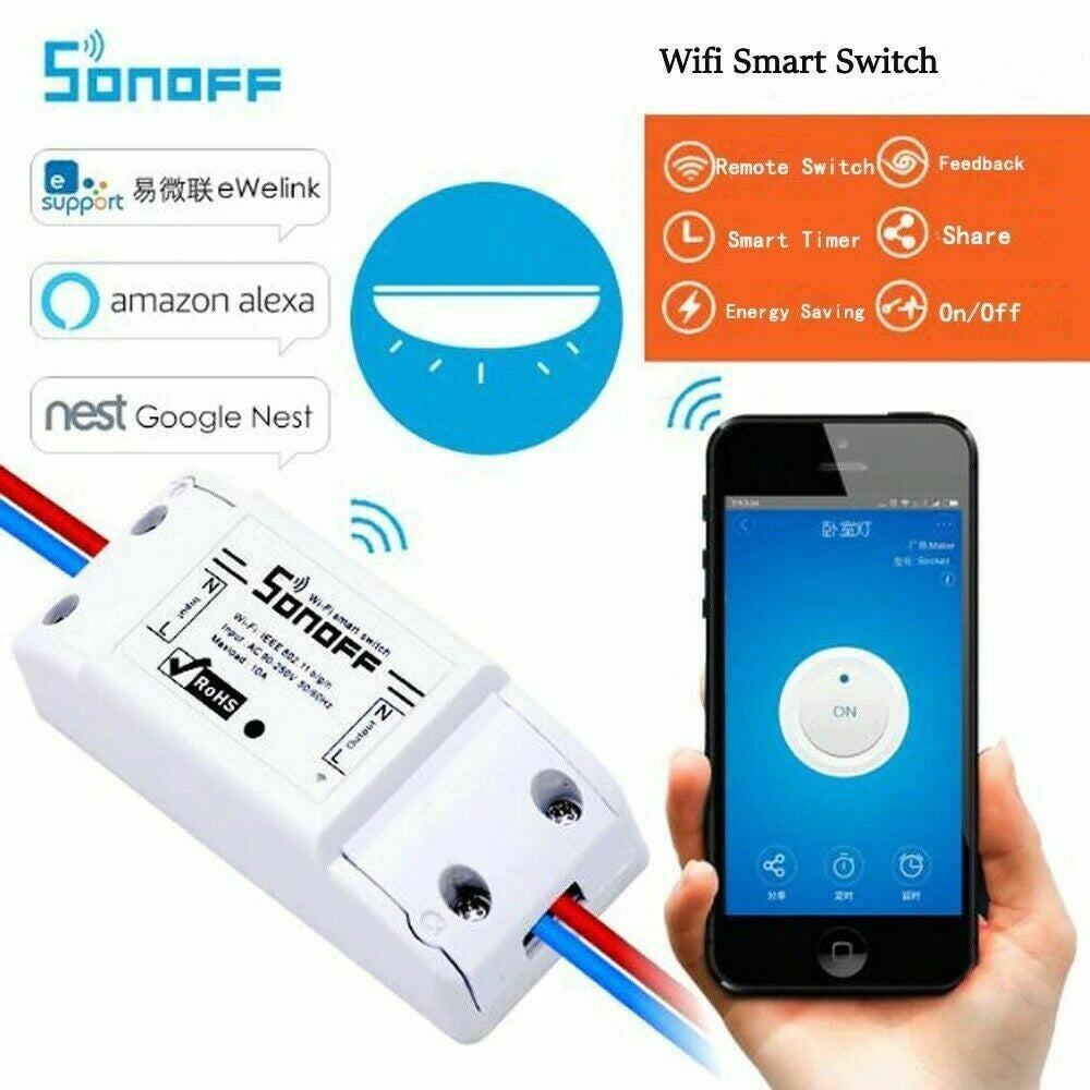 Trade Shop - Sonoff Basic Interruttore Domotica Wifi Smart Switch Per App Alexa Google Home -