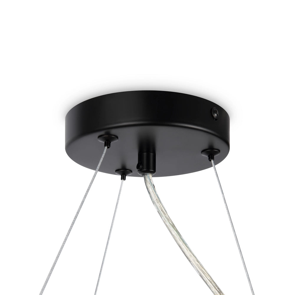 Lampada sospensione Maytoni Dallas nera 11 luci G9