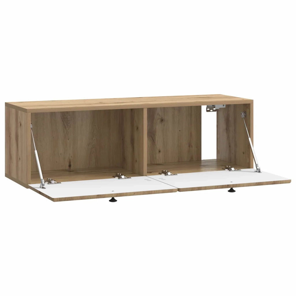 Mobile Porta TV da Muro-Credenza per TV sospesa 98 x 31 x 30 cm Rovere Artigianale